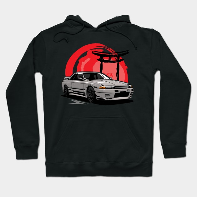 Nissan Skyline R32 Apparel, Bnr, Japanese Racecar, JDM Tshirt, rb26, Car Fans, Car Guys Gift Idea, Car Enthusiast, Car Lovers Hoodie by JDM Boyz